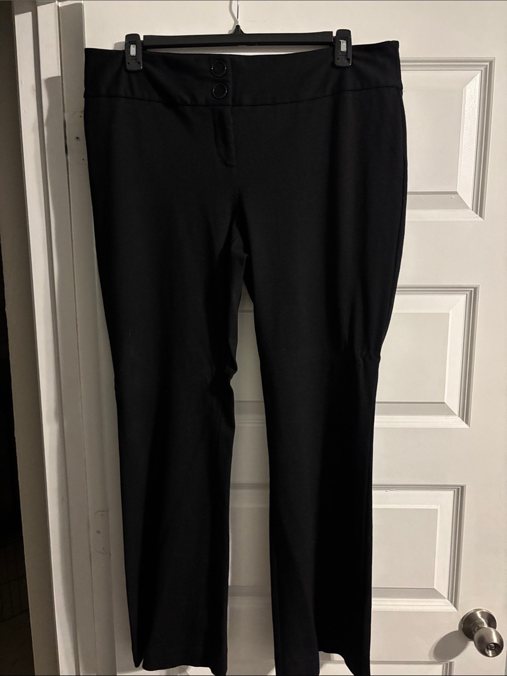 Women's Black Stretch Ponte Pull-On Pants